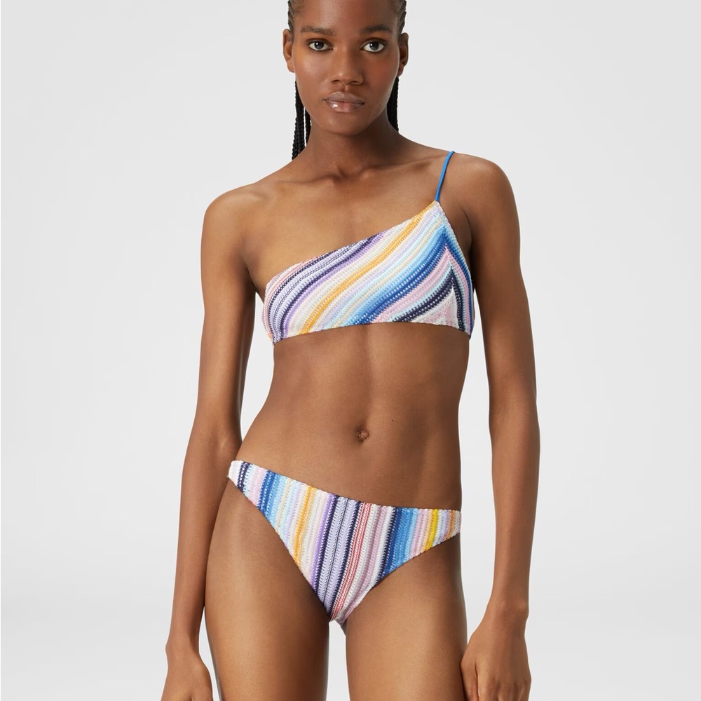 Missoni Striped One-Shoulder Bikini